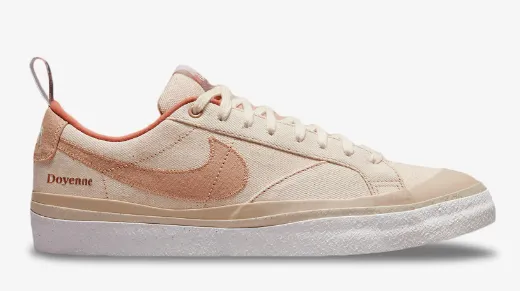 Nike SB Blazer Low x Doyenne QS Shoe - Coconut Milk/Rattan/Limestone Chic Fit