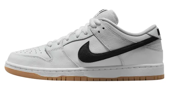 Nike SB Dunk Low Pro ISO Shoe - White/Black/Gum Light Brown Urban Style