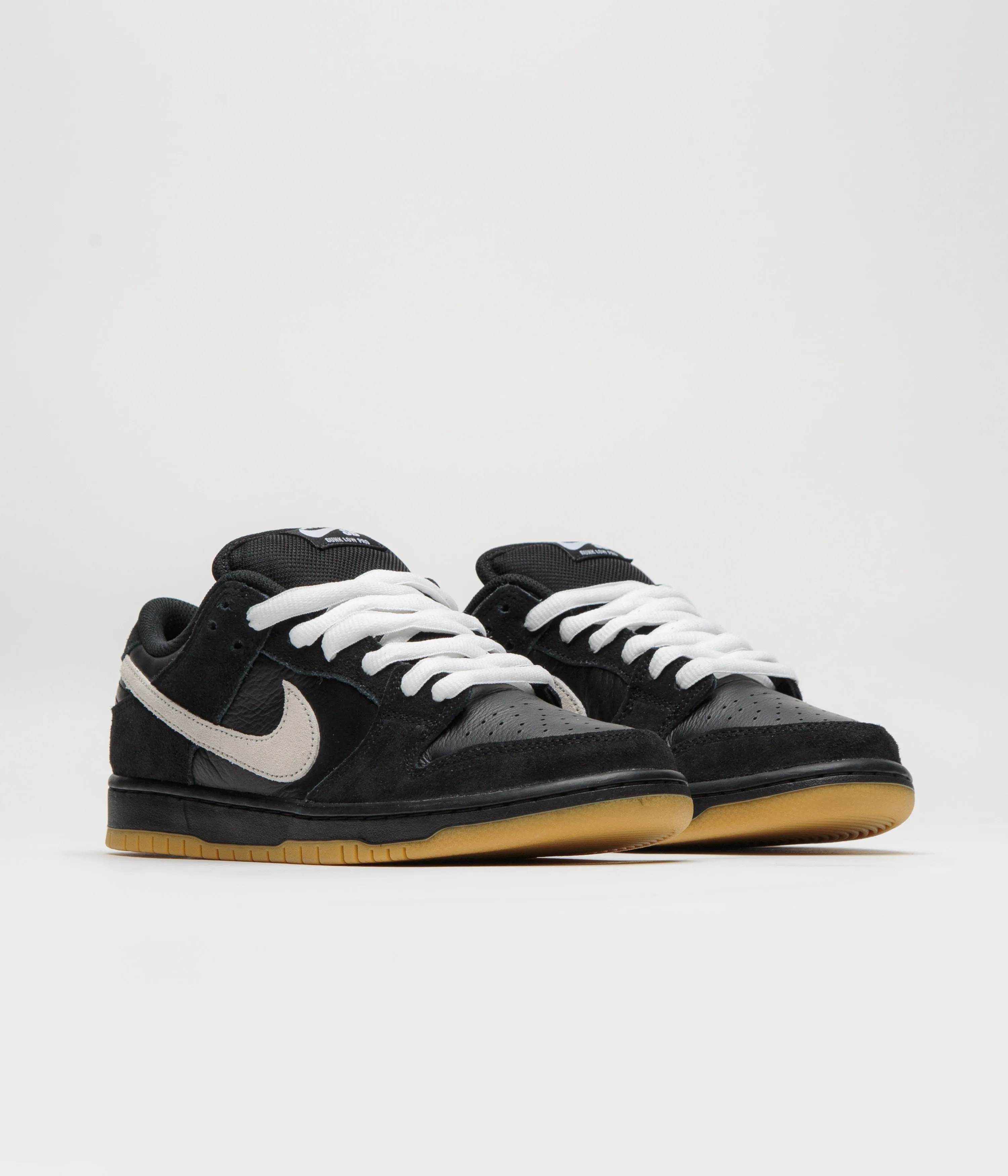 Nike SB Dunk Low Pro Shoes in Black and White and Black - Gum Light Brown - Black