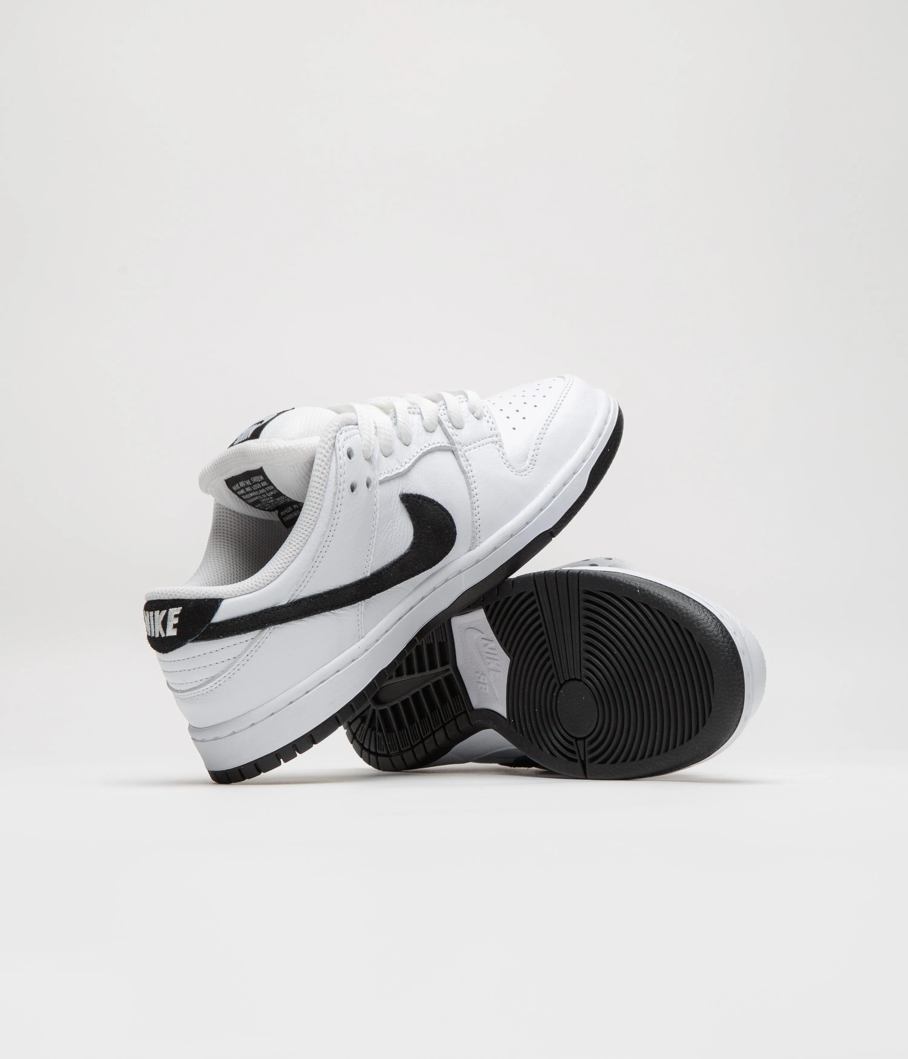 Nike SB Dunk Low Pro Shoes in White and Black and White - Black