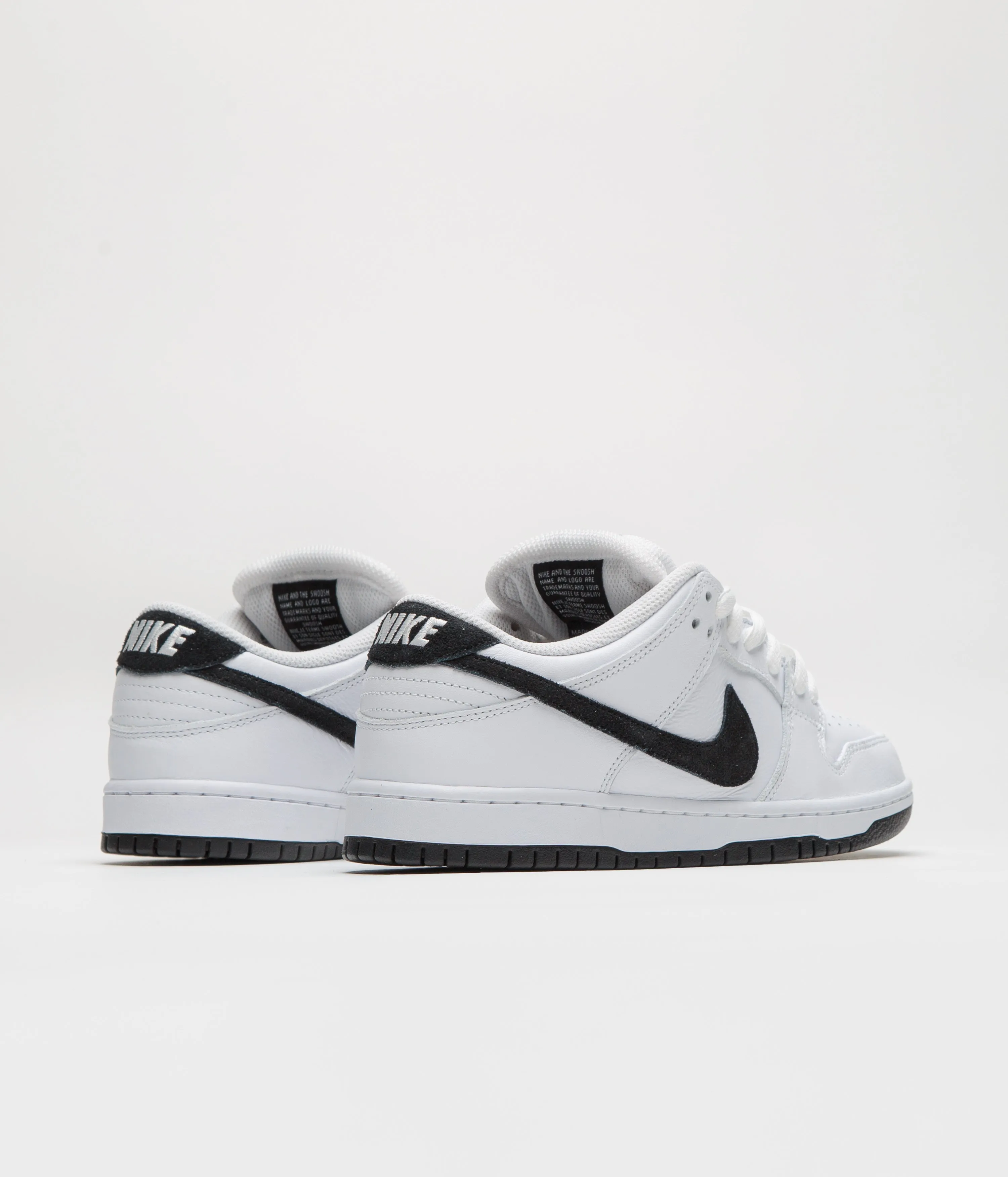 Nike SB Dunk Low Pro Shoes in White and Black and White - Black