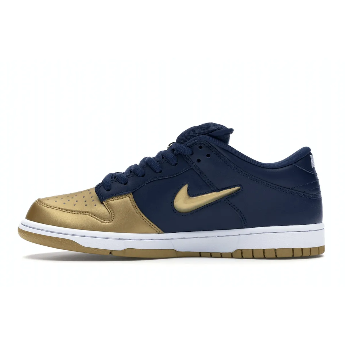 Nike SB Dunk Low Supreme Jewel Swoosh Gold Flexible Midsole