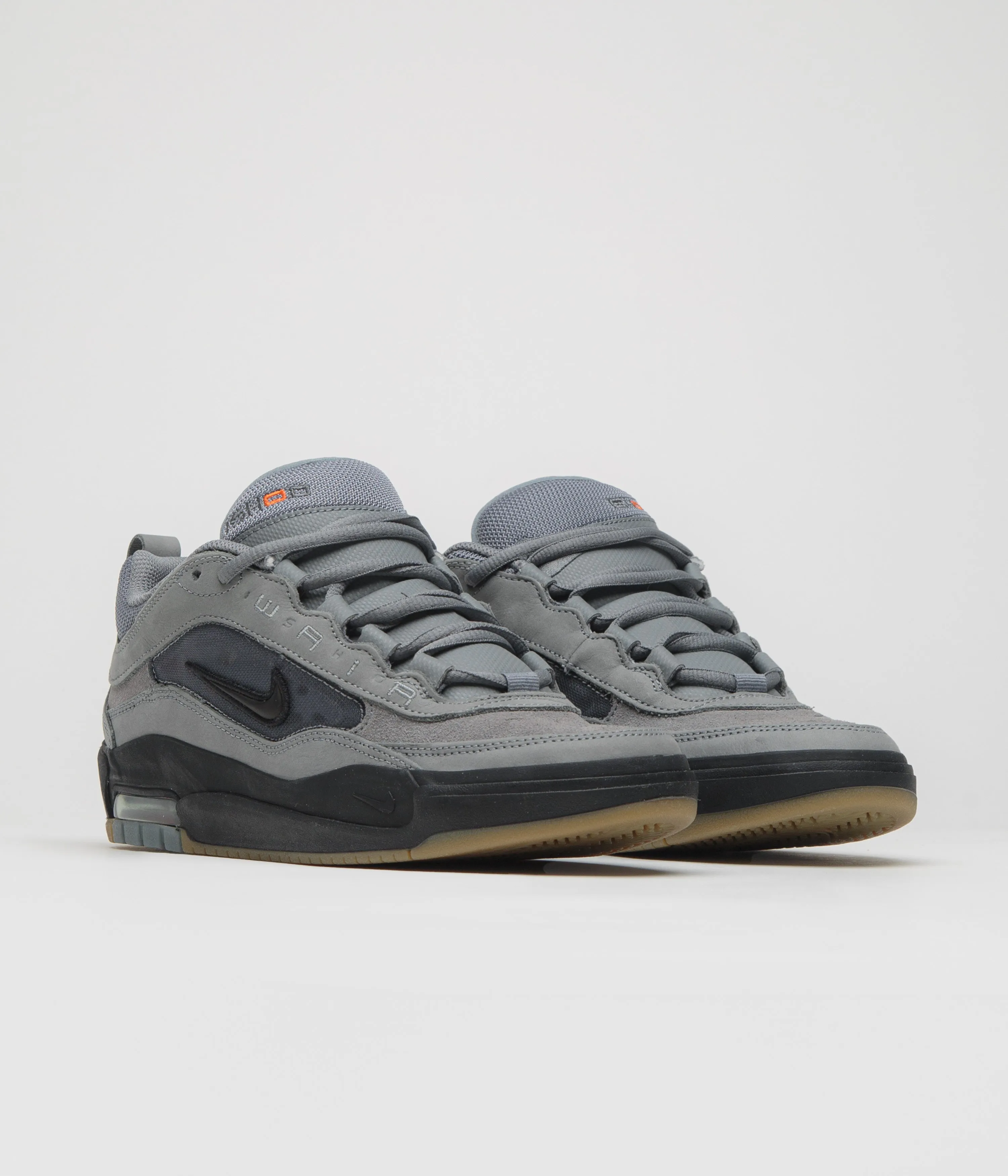 Nike SB Orange Label Air Max Ishod Shoes in Cool Grey and Black and Cool Grey - Dark Grey