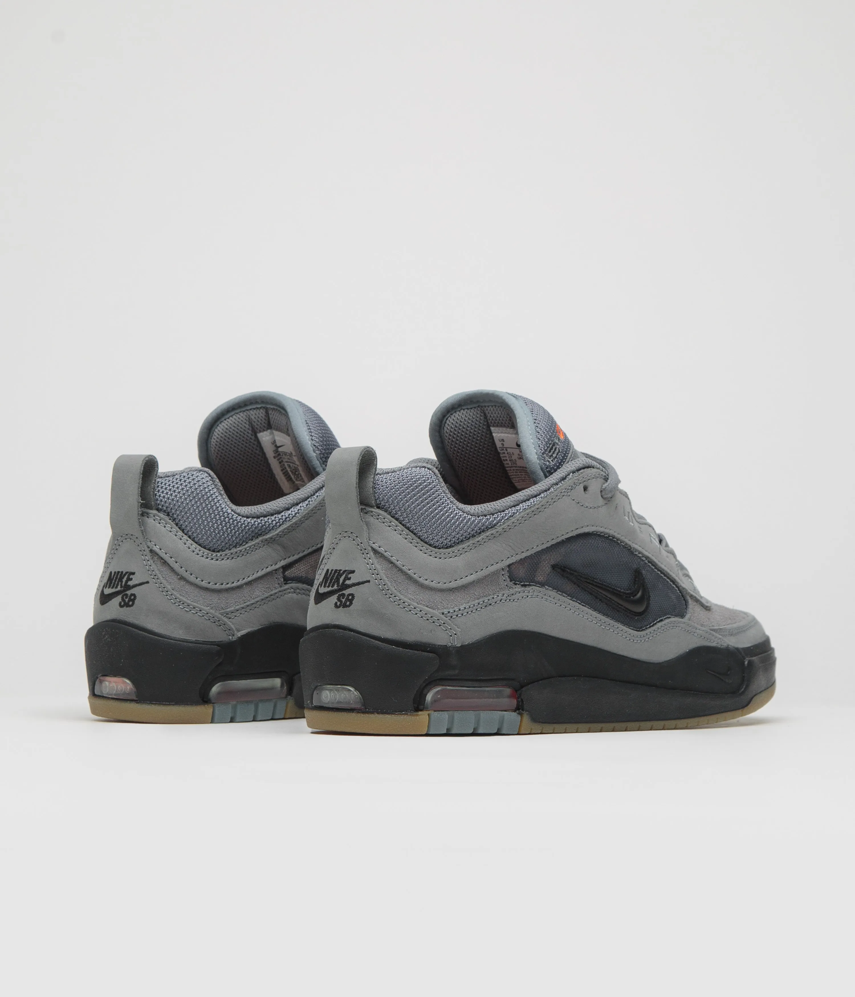 Nike SB Orange Label Air Max Ishod Shoes in Cool Grey and Black and Cool Grey - Dark Grey
