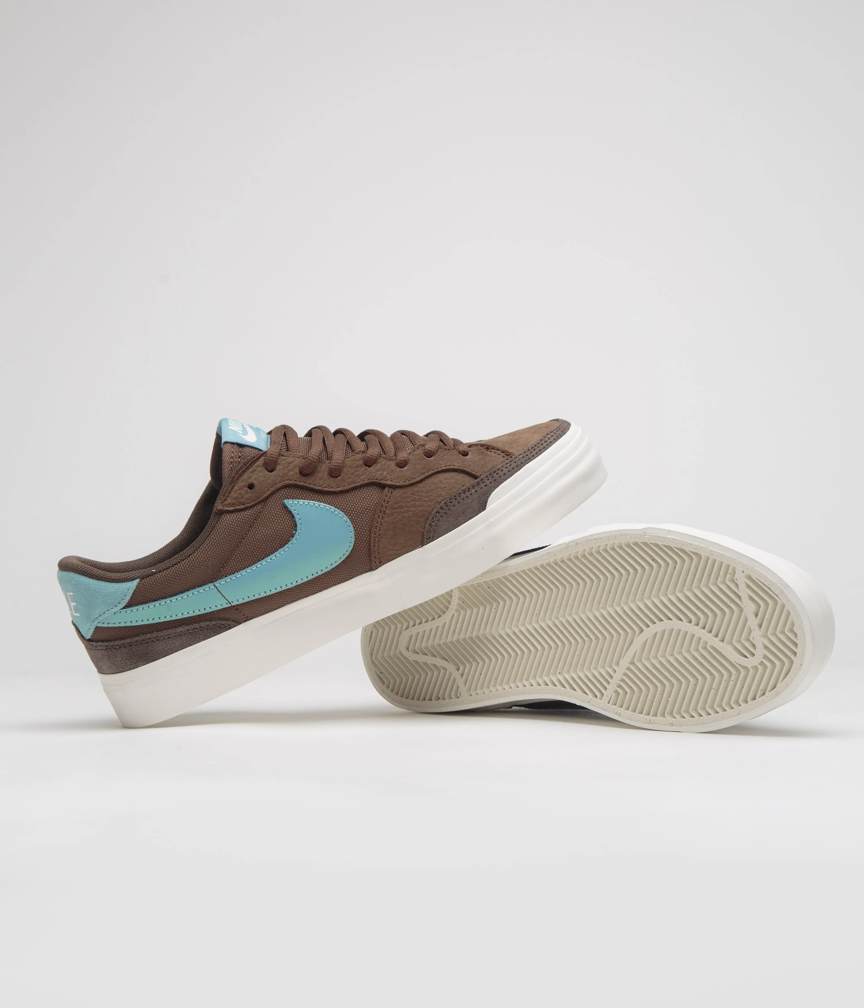 Nike SB Pogo Plus Shoes - Cacao Wow / Denim Turquoise - Baroque Brown - Sail Professional - grade features