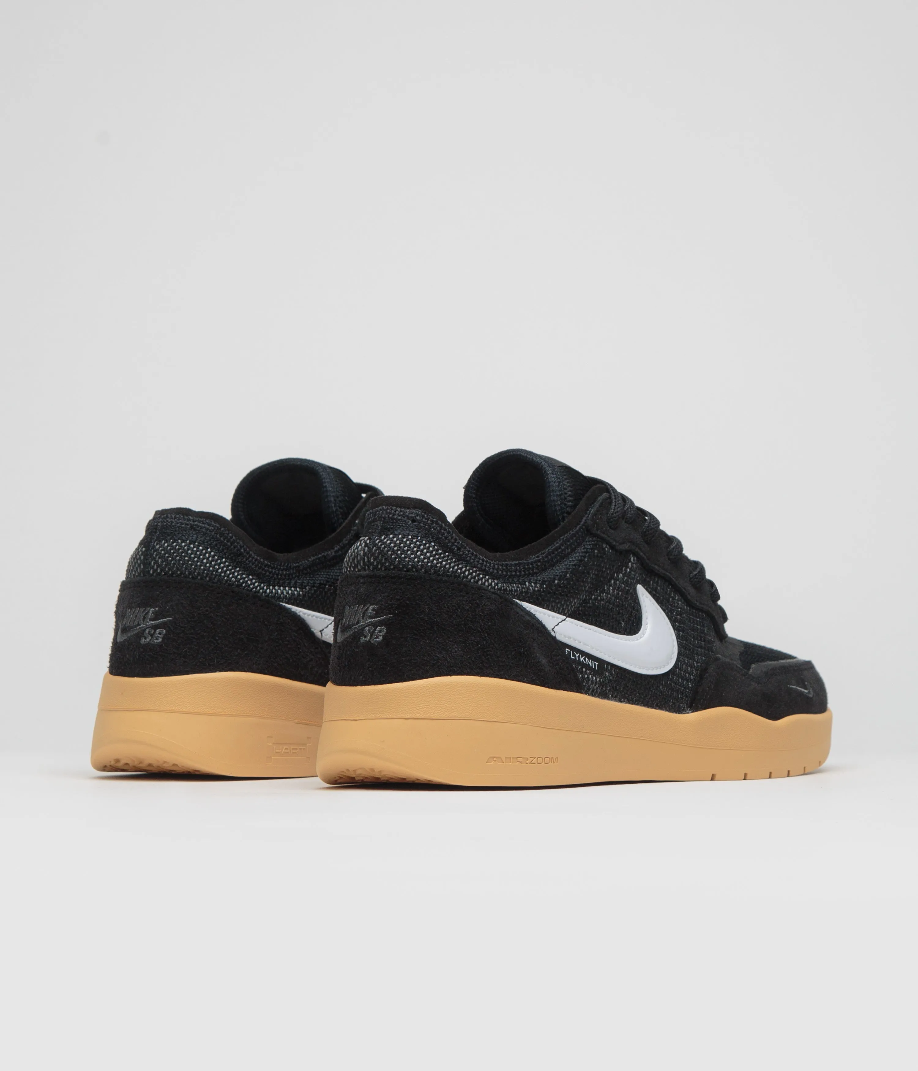 Nike SB PS8 Shoes in Black and White and Anthracite - Gum Yellow