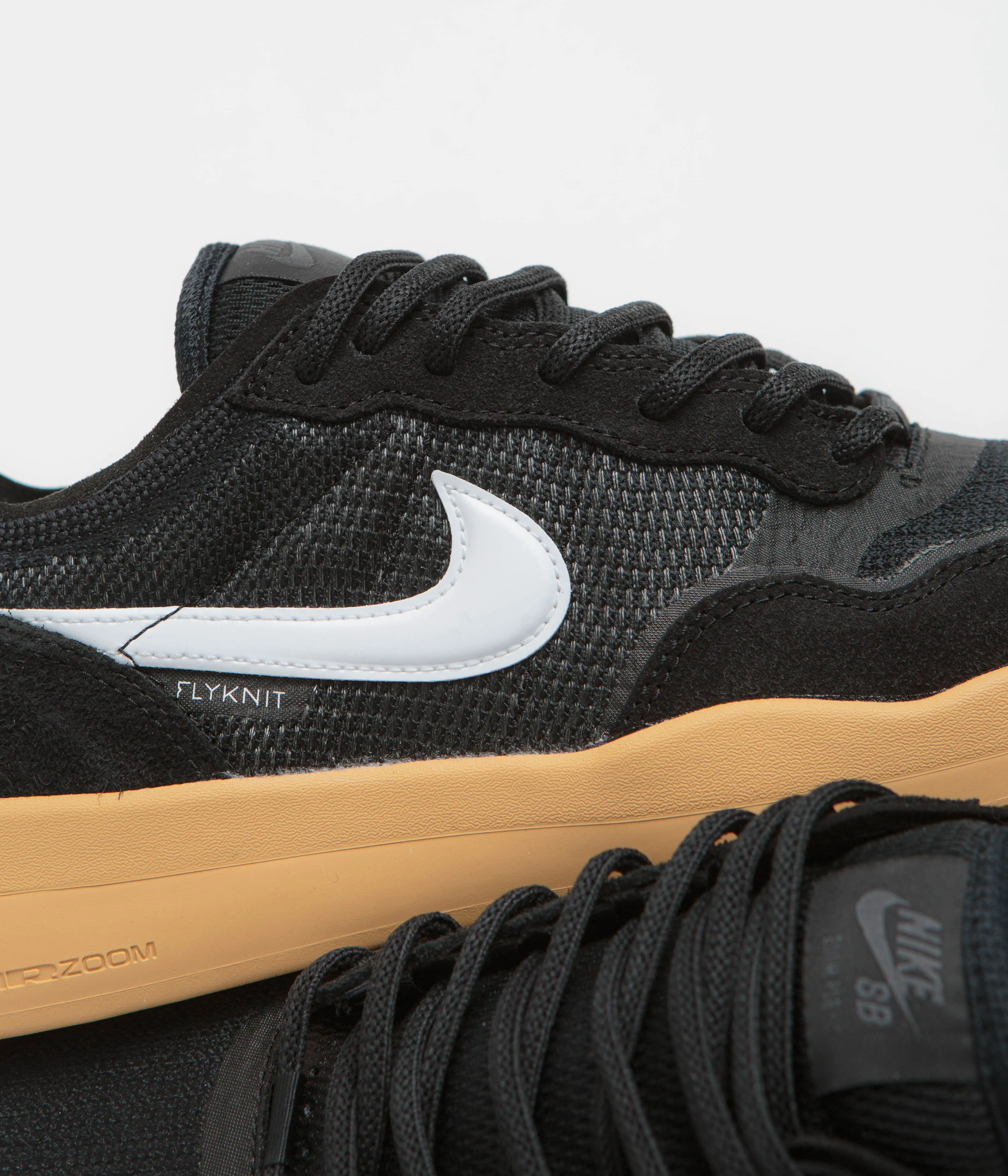 Nike SB PS8 Shoes in Black and White and Anthracite - Gum Yellow