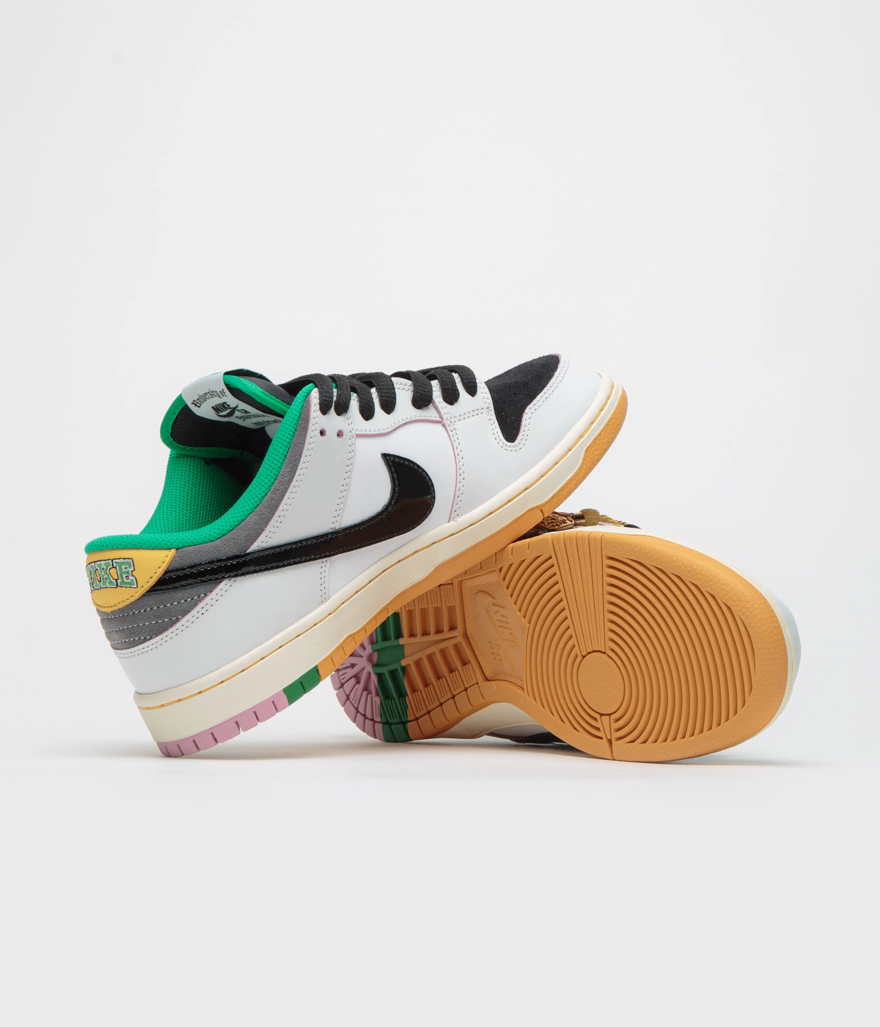 Nike SB x CSEF Dunk Low Pro Shoes in Summit White and Black and White - Iron Grey