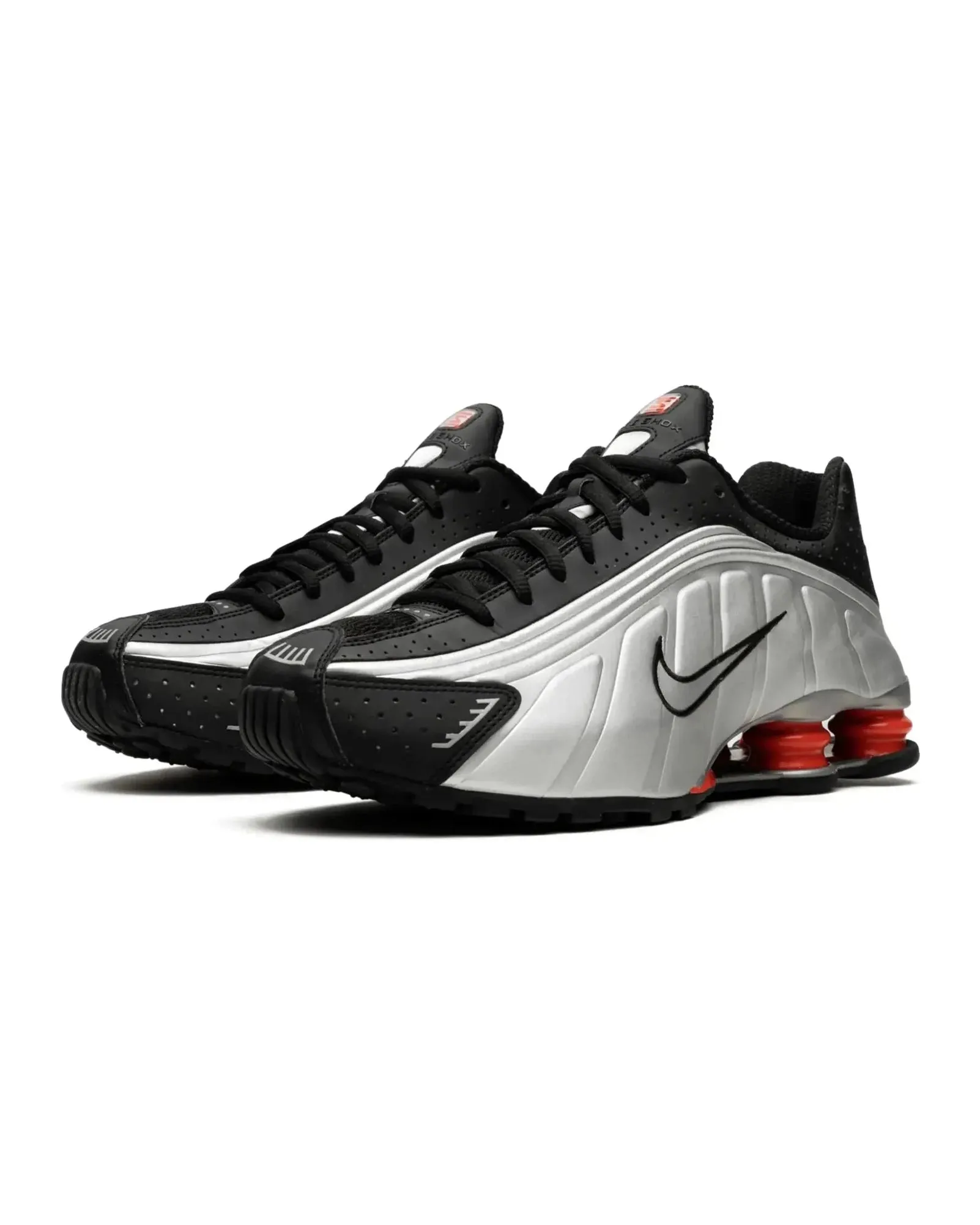 Nike Shox R4 Black Metallic Silver Adaptable Fit