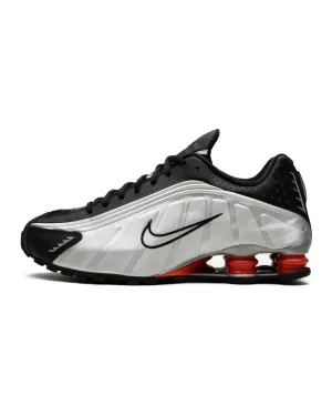 youth trend fitness sneakers Nike Shox R4 Black Metallic Silver