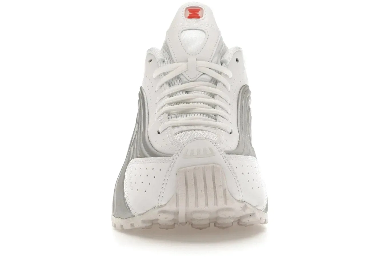 Nike Shox R4 White Metallic Silver Strong Sole
