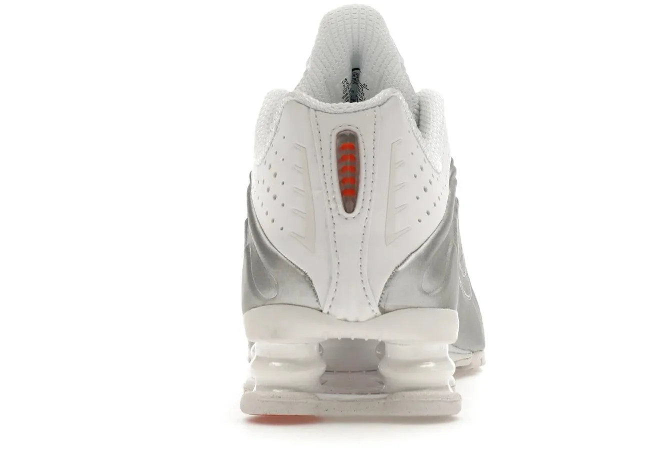 Nike Shox R4 White Metallic Silver Strong Sole