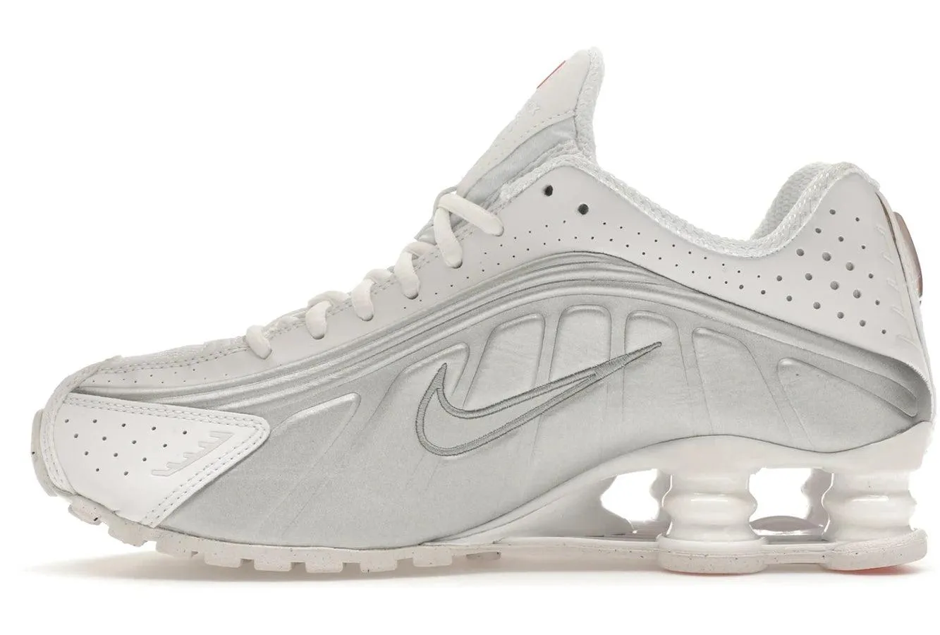 Nike Shox R4 White Metallic Silver Strong Sole