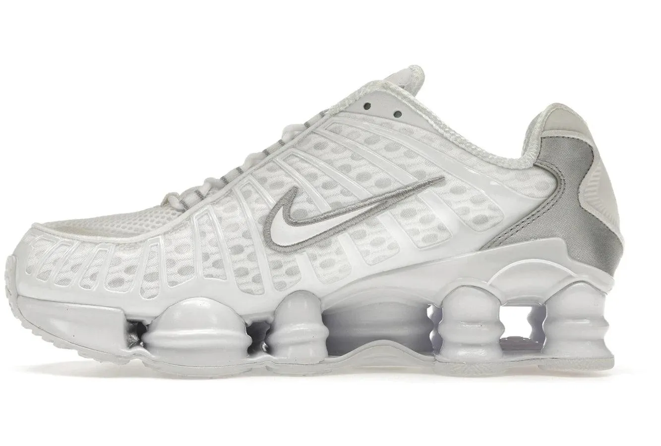 Nike Shox TL White Metallic Silver Max Orange Travel Motion-Step