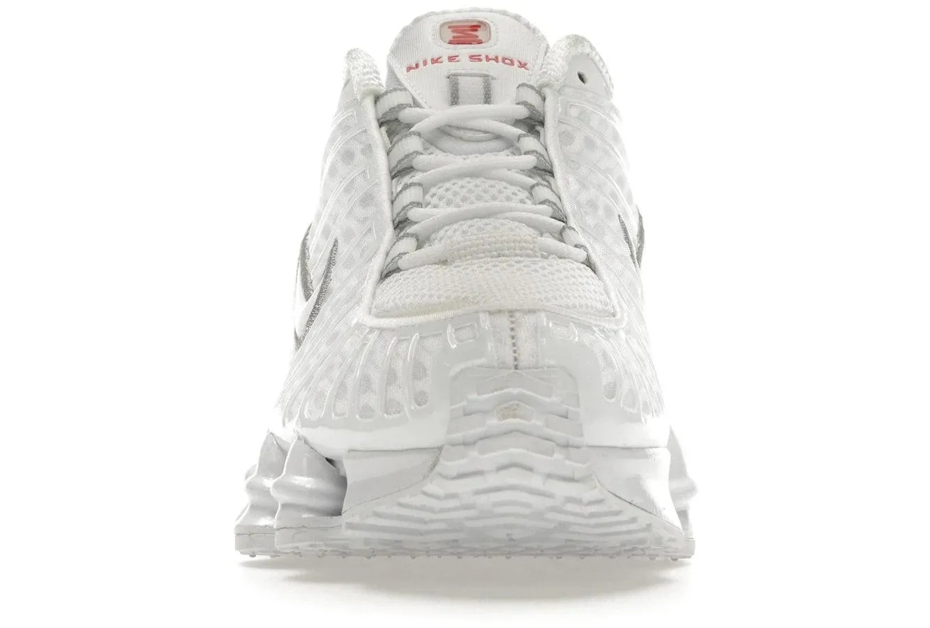 Nike Shox TL White Metallic Silver Max Orange Travel Motion-Step