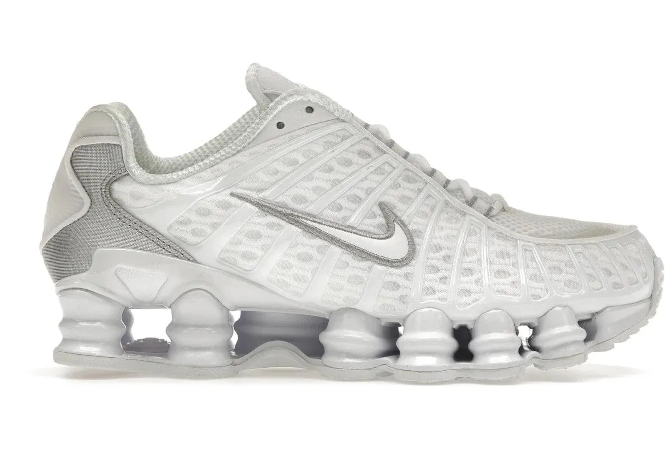 Nike Shox TL White Metallic Silver Max Orange Travel Motion-Step