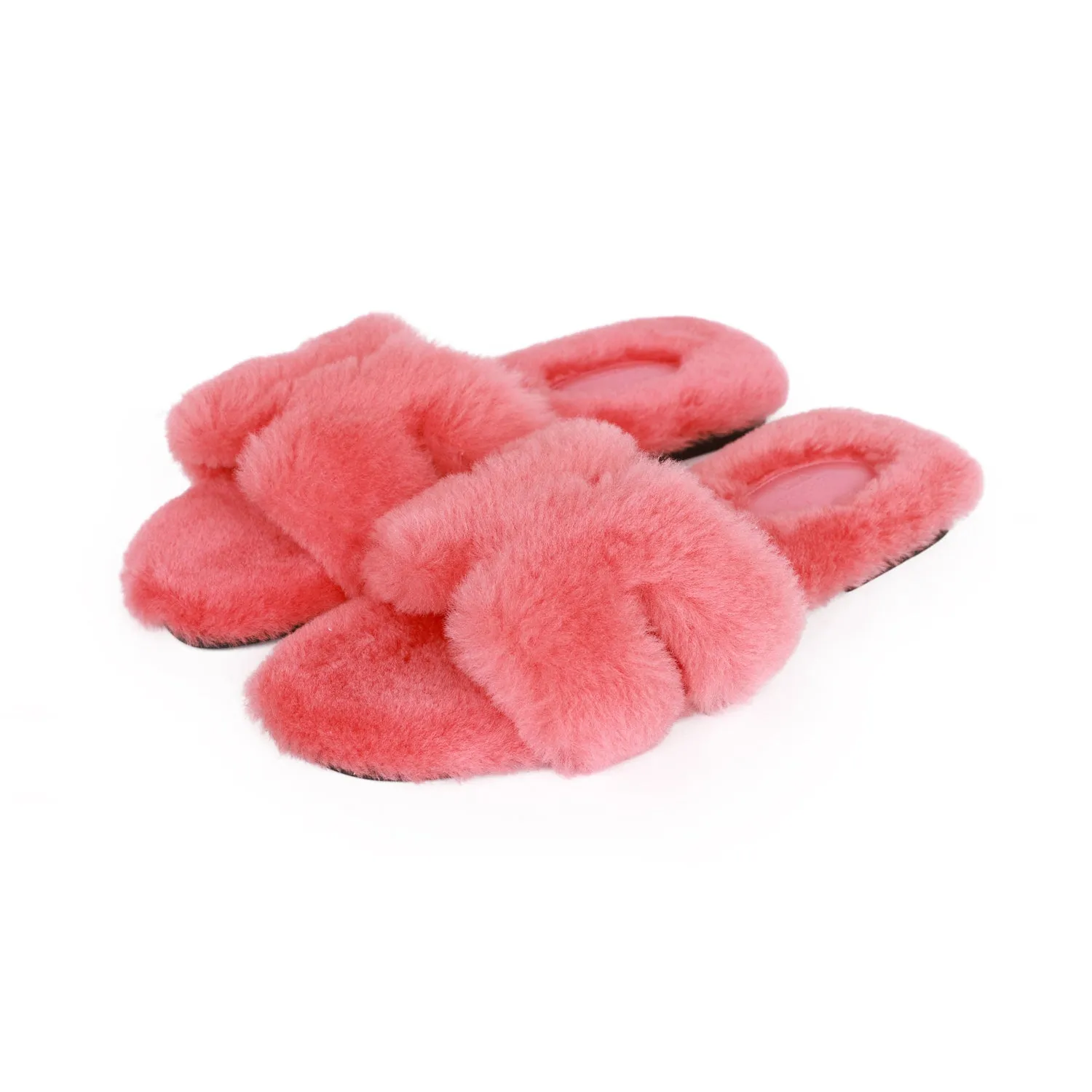 No-Fuss Wear Hermes Oran Sandals Rose Du Dsert Woolskin 37
