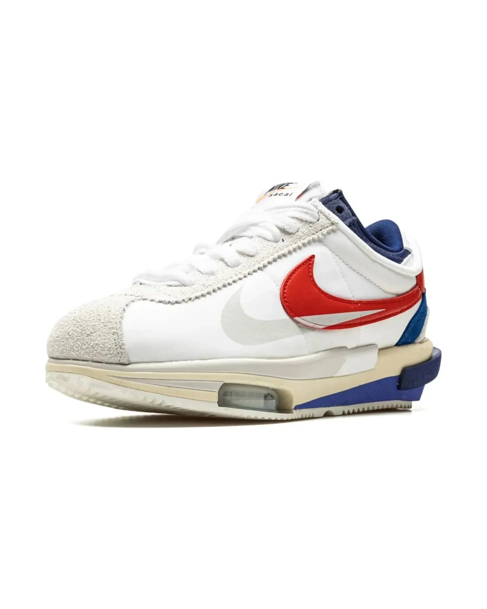 Odor Resistant Insoles Nike Zoom Cortez SP X Sacai White University Red Blue