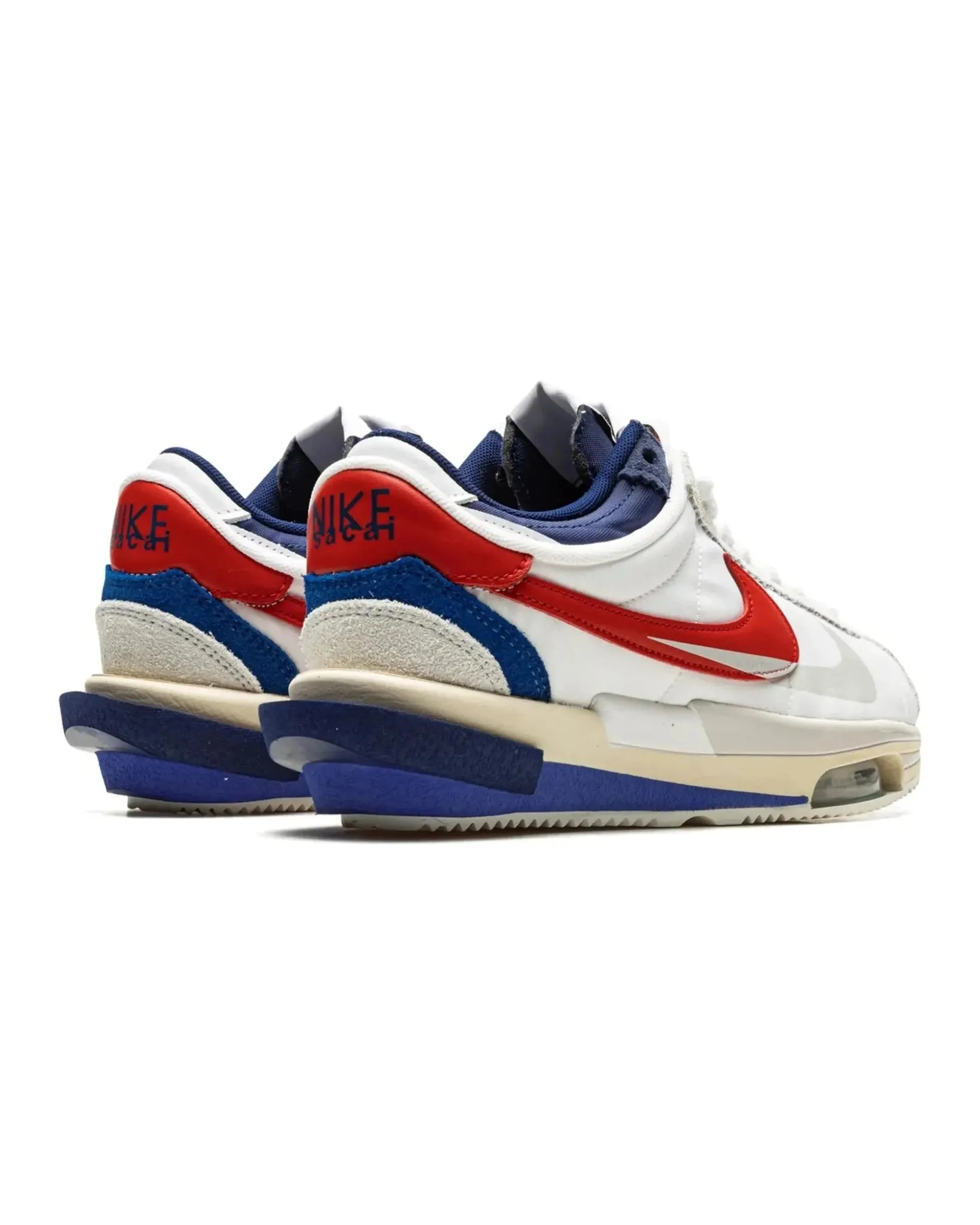 Odor Resistant Insoles Nike Zoom Cortez SP X Sacai White University Red Blue