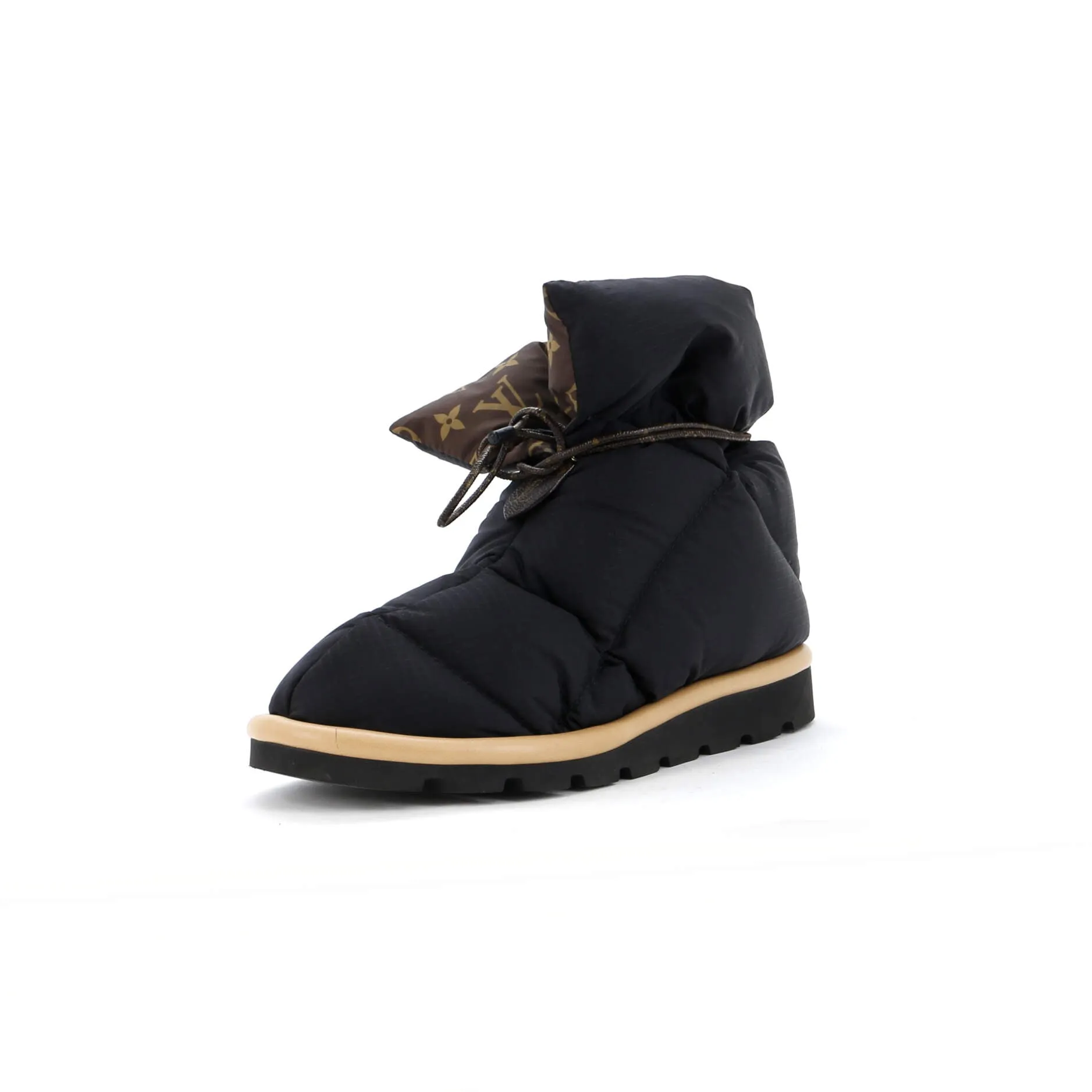 Oil Proof Sole Louis Vuitton Women's Pillow Comfort Ankle Boots Nylon