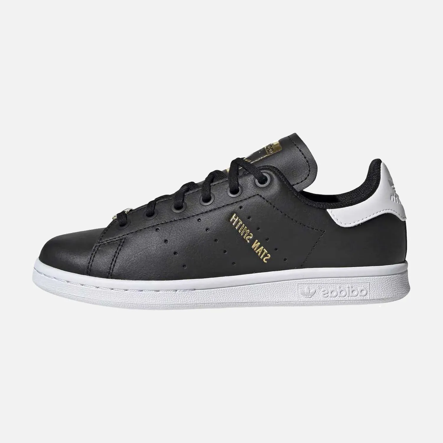 Older Kid's Adidas Stan Smith - Black White user - friendly