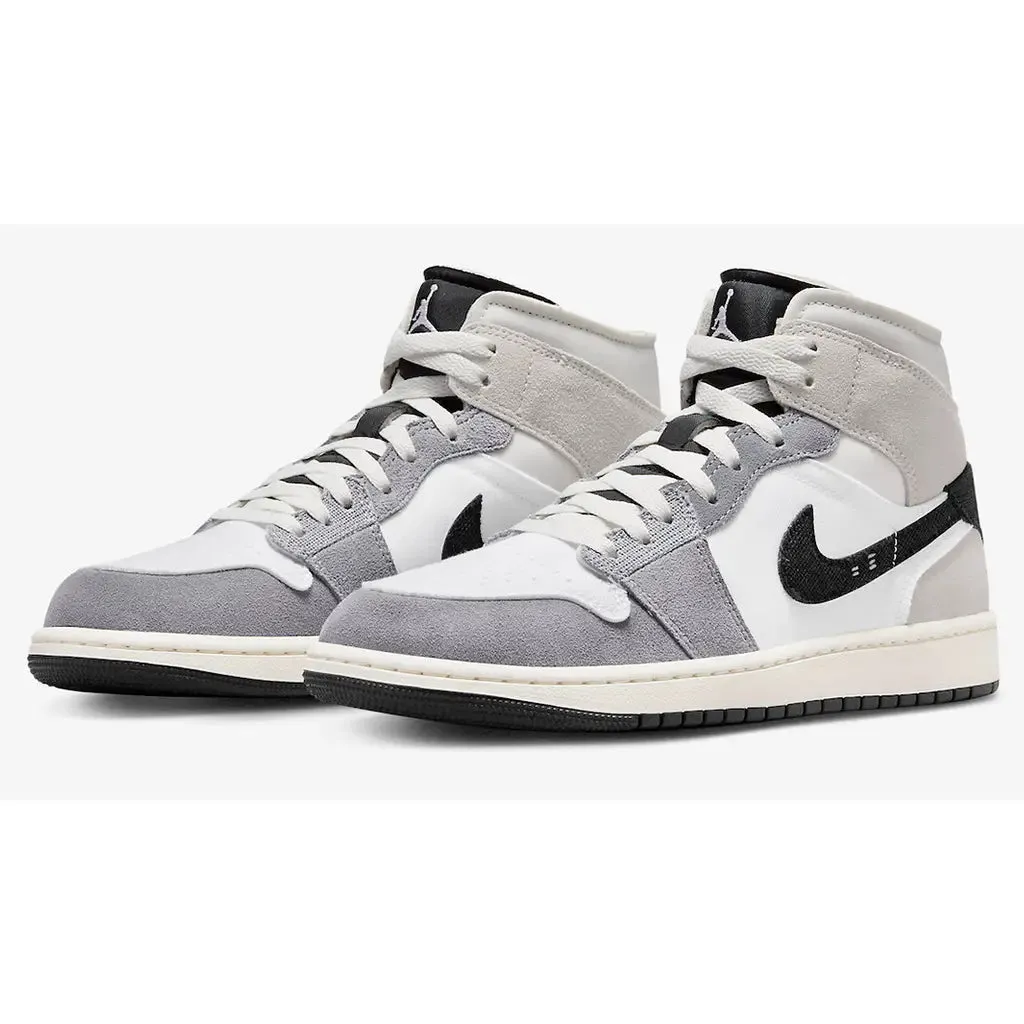 Optimal Traction Air Jordan 1 Mid Cement Grey