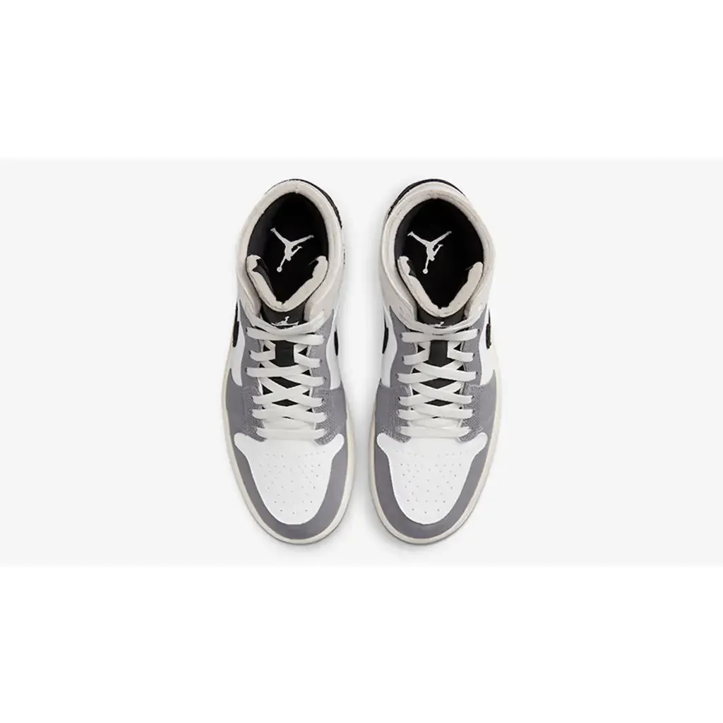 Optimal Traction Air Jordan 1 Mid Cement Grey