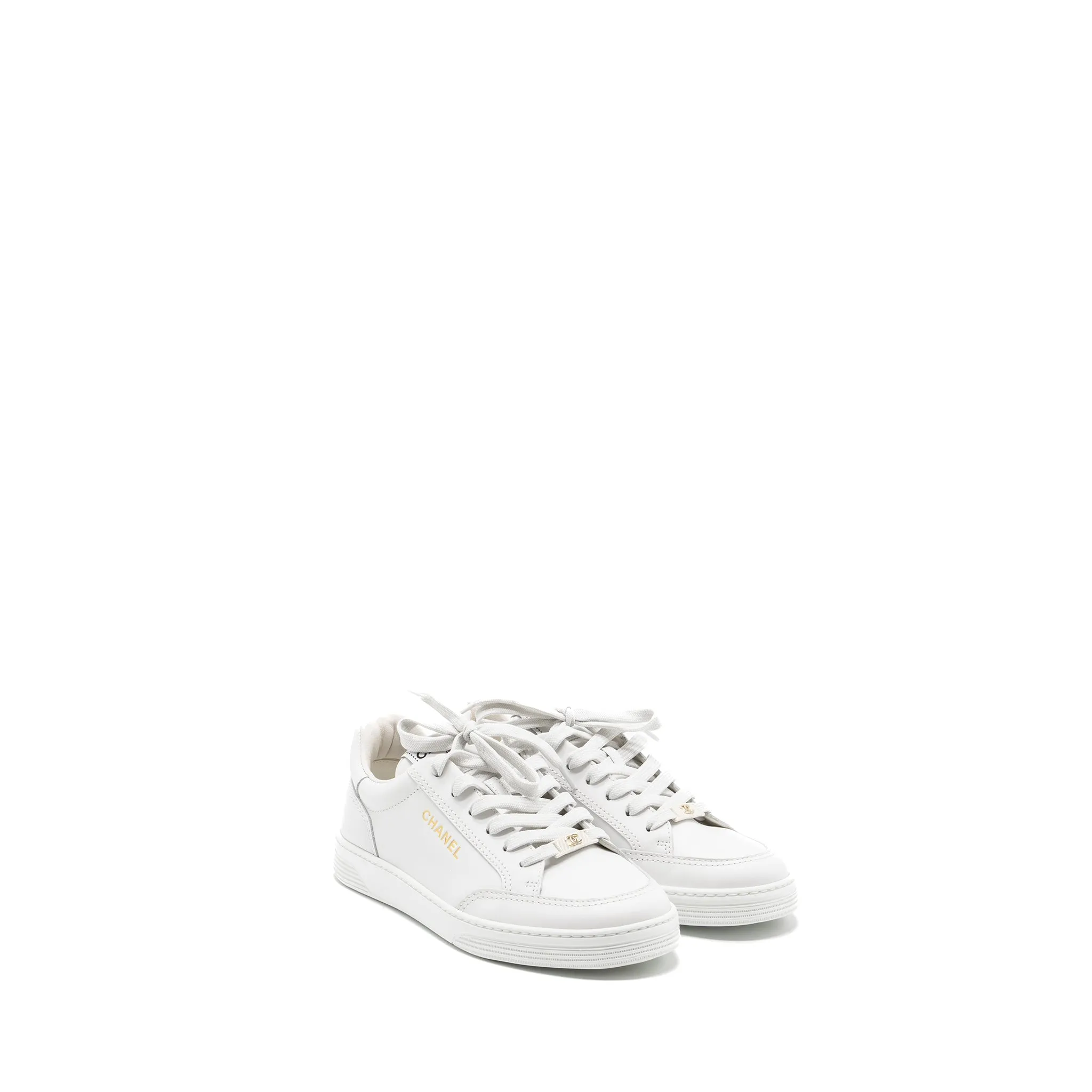 Padded cushioning Chanel 23a size 38 Sneaker calfskin white
