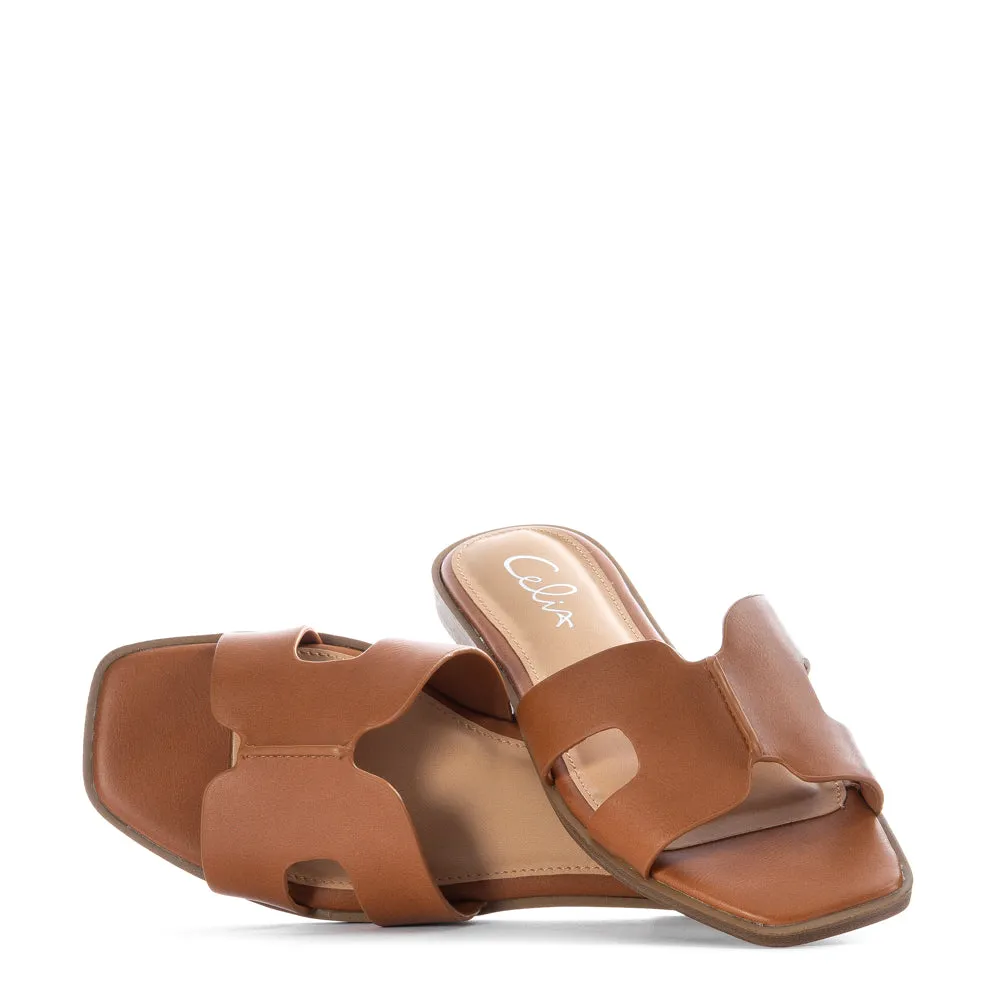 Papaya H Band Slide - Womens Modern Step Glide Move