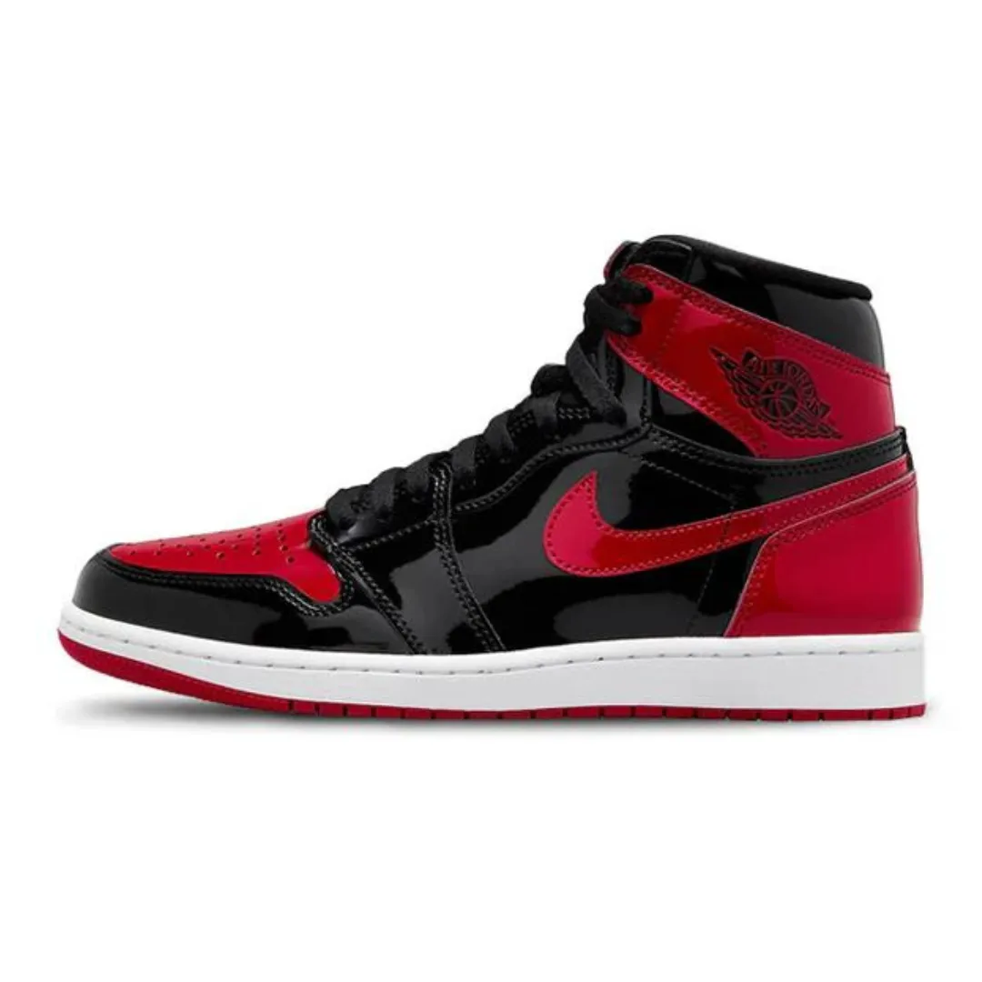 Fabric Upper Daily Steps Nike Air Jordan 1 High OG " Patent Bred "