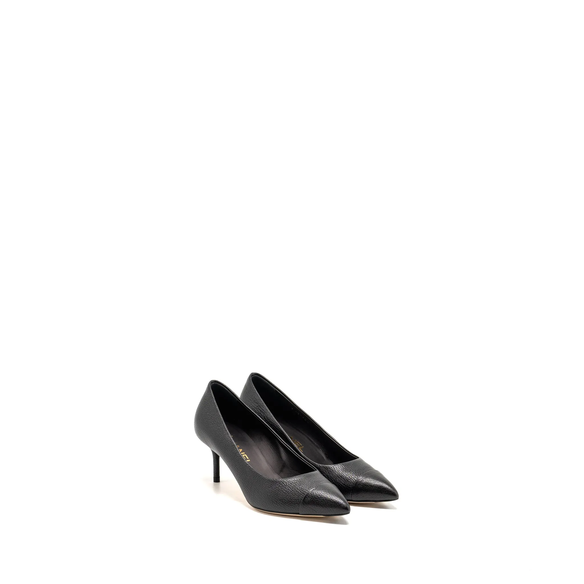 Pointed Heels Chanel Size 36.5 Heels Leather Black