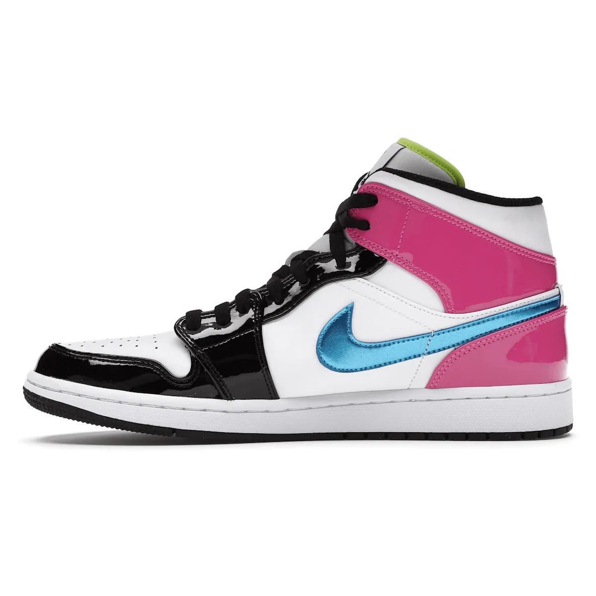 Powerful Elevation Air Jordan 1 Mid White Black Cyber Pink