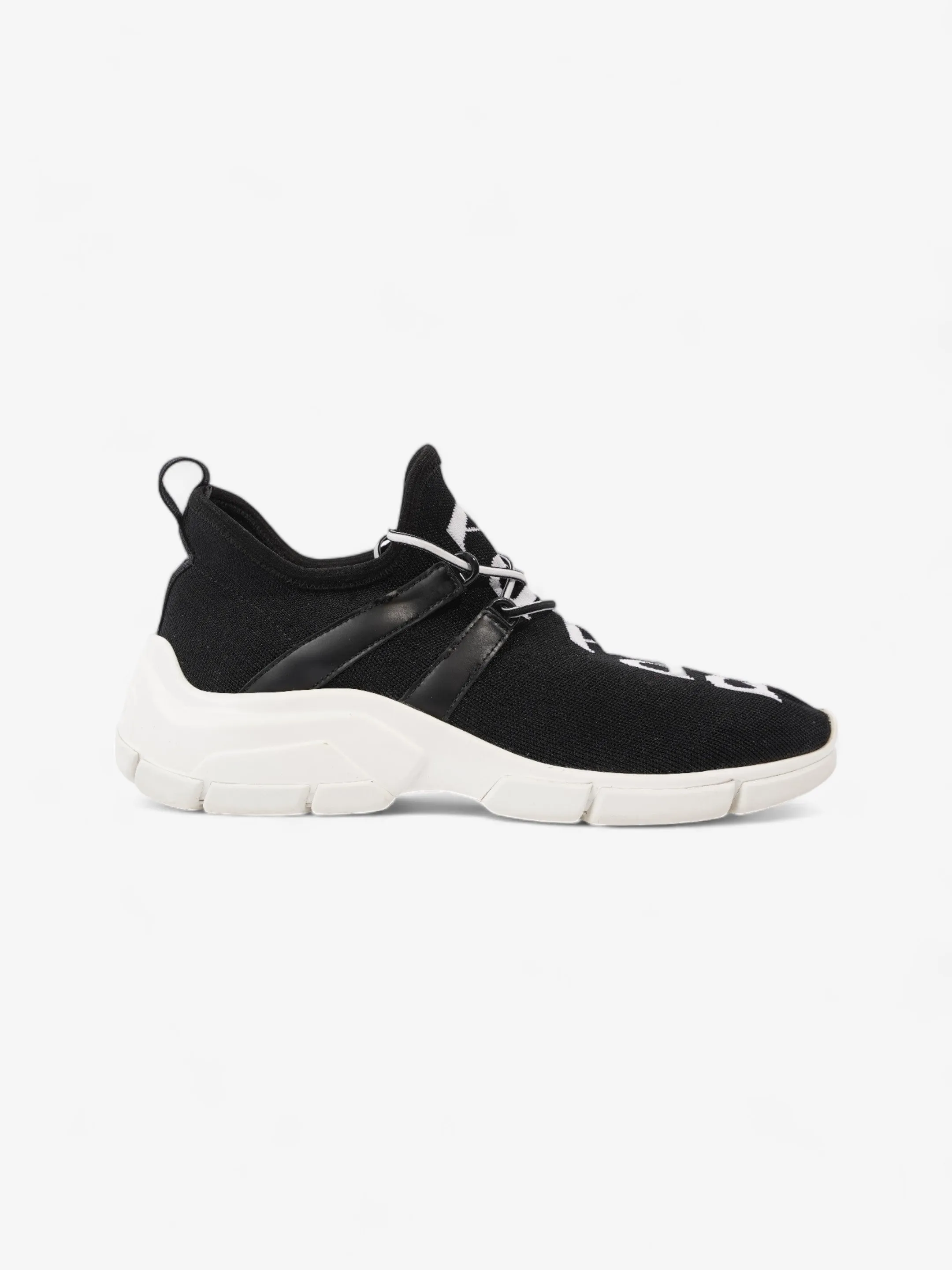 Prada Logo Knit Sneakers Black / White Cotton EU 37 UK 4 Stay Cool