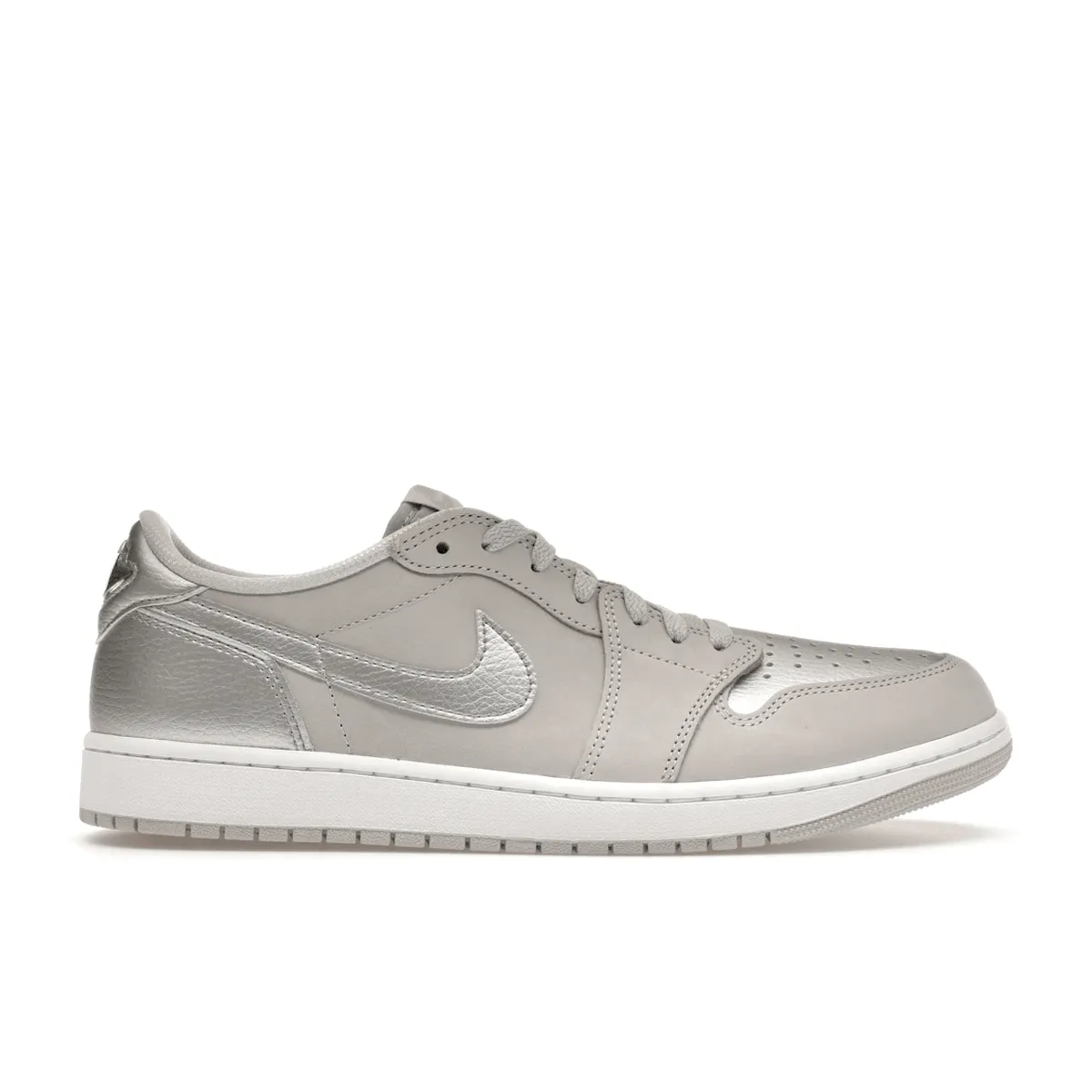 Premium cushioning Air Jordan 1 Low OG Metallic Silver