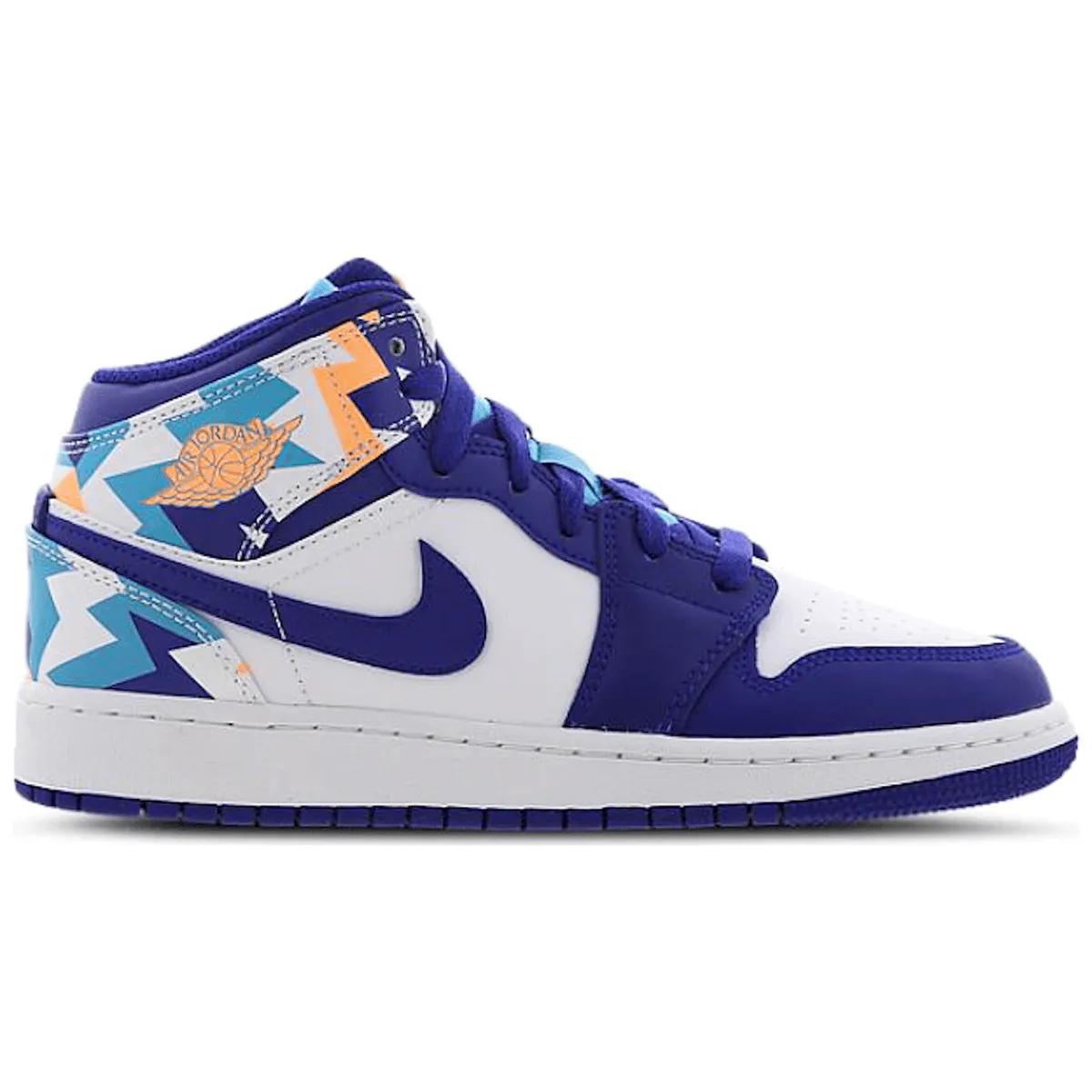 Premium cushioning Air Jordan 1 Mid Geometric Print