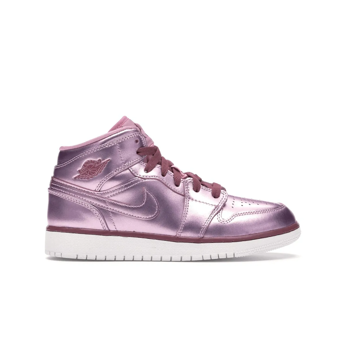 Light Motion Frame Fast Pivot Air Jordan 1 Mid Pink Rise