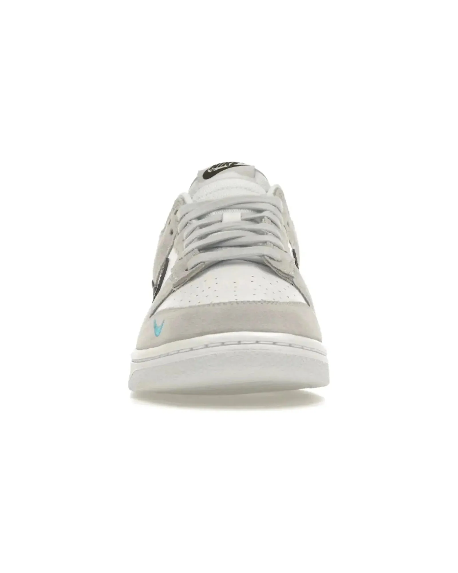 Pure Dash Nike Dunk Low White Grey Navy Aqua Mini Swoosh