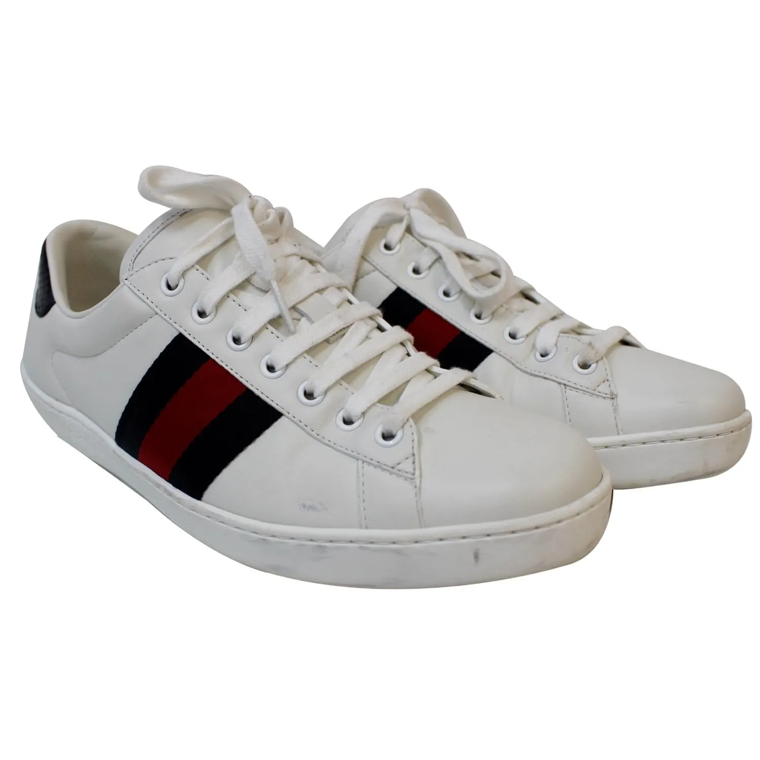 Pure Feel GUCCI Ace Low Top Sneakers White 386750 US 8.5