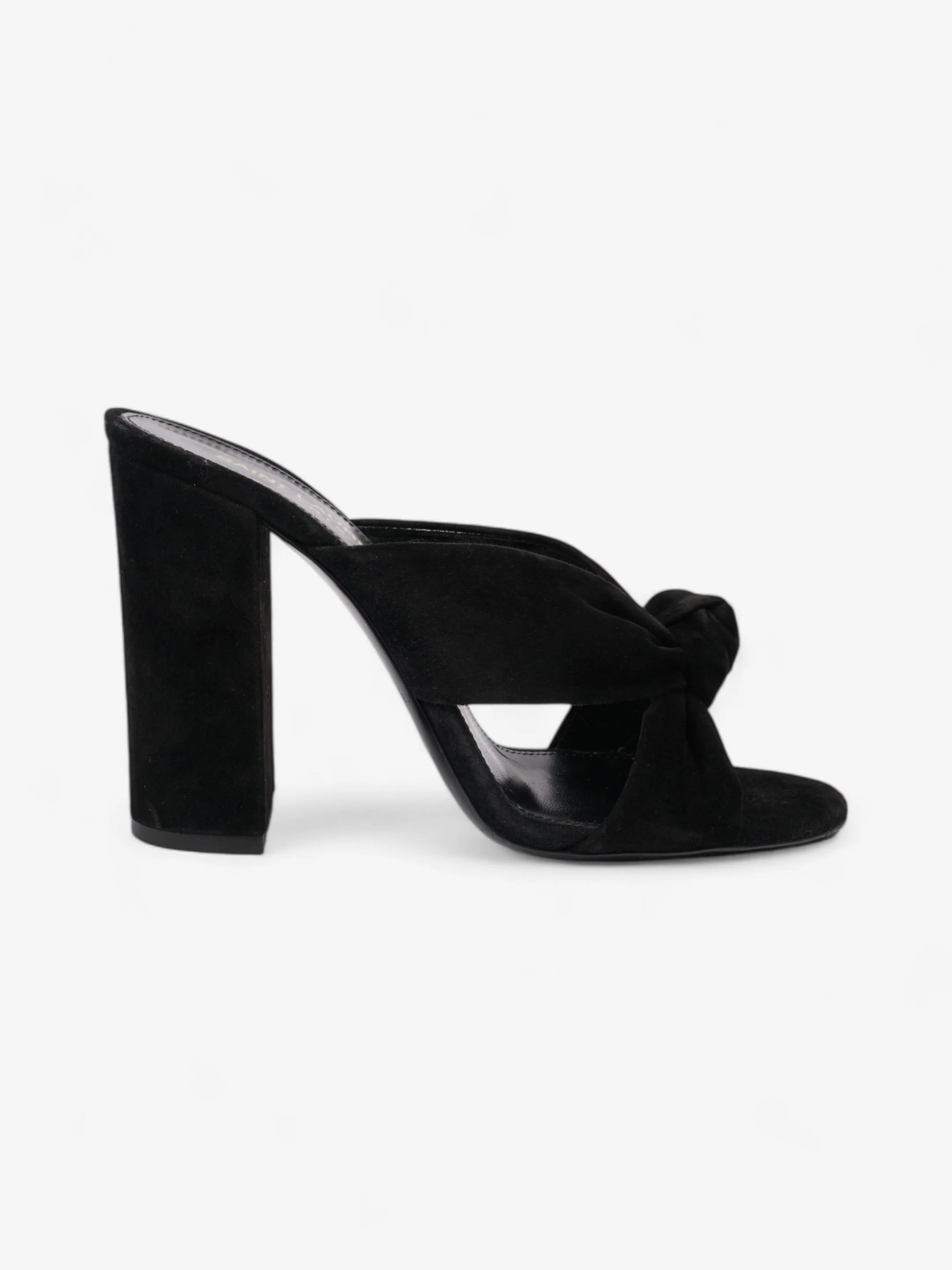Quick Evaporate Saint Laurent Loulou Knot Sandals Black Suede EU 37.5 UK 4.5