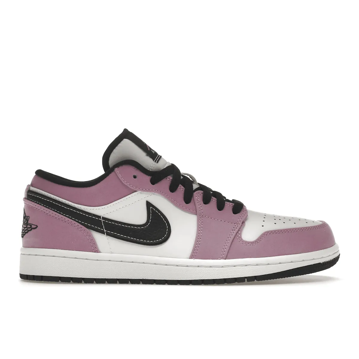 Air Jordan 1 Low SE Violet Shock White Black Professional Match Feel Cushioned Midsole