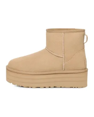 Motion Comfort Easy Go Slip UGG Classic Mini Platform Boot Mustard Seed (W)