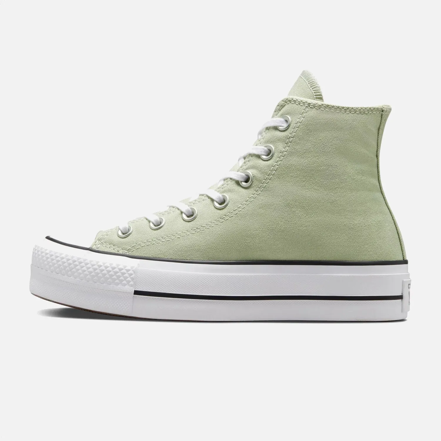 loose fit shoes lightweight foam shoe material Women's Converse Chuck Taylor Lift Hi Lift Sage Green