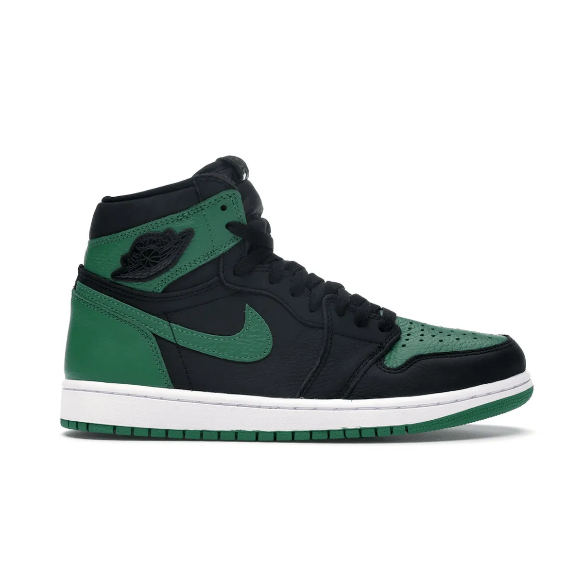 Moisture wicking Air Jordan 1 Retro High Pine Green Black