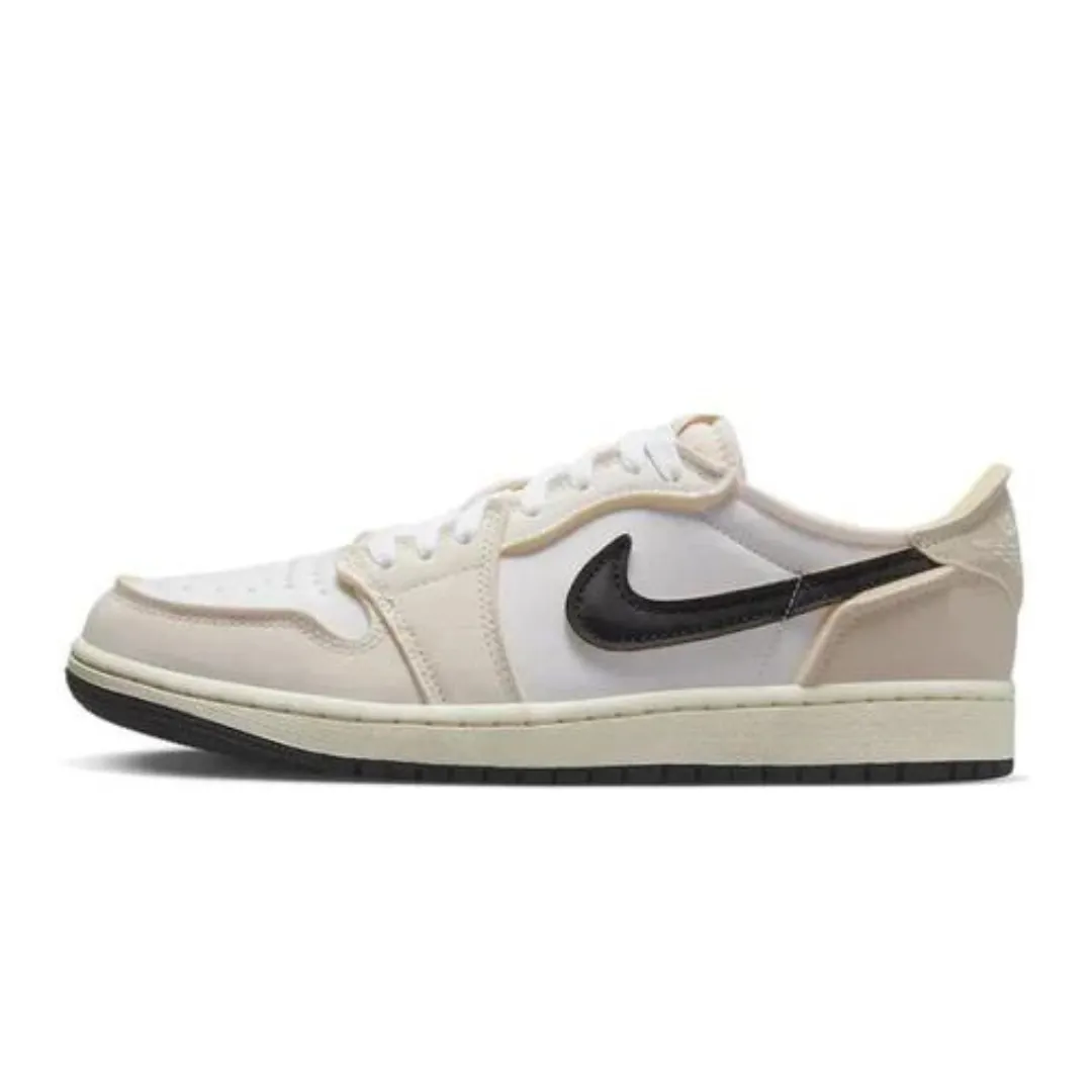 Air Jordan 1 Low White and Coconut Milk Stretchy sole