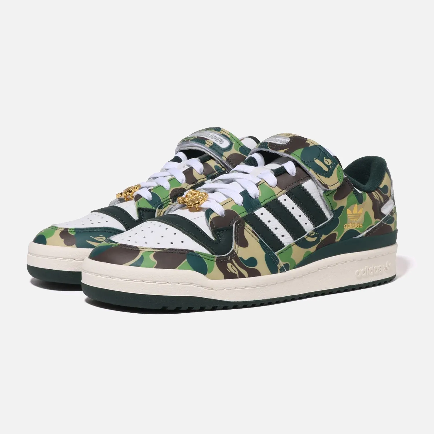 Rubber Outsole Men's Adidas Forum 84 Low Bape Green