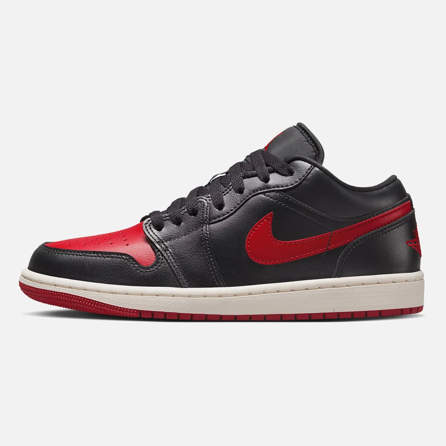 Womens Nike Air Jordan 1 Low Bred maintain balance wide - fit option