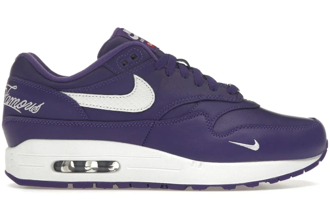Nike Air Max 1 '87 SP Supreme Varsity Purple logo - strapped shoes