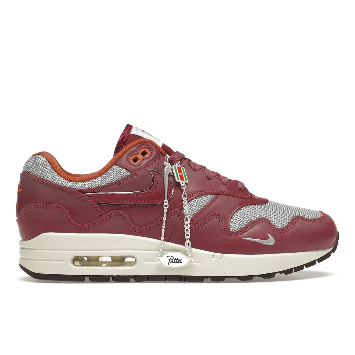 Running Stamina Air Max 1 x Patta Waves Maroon