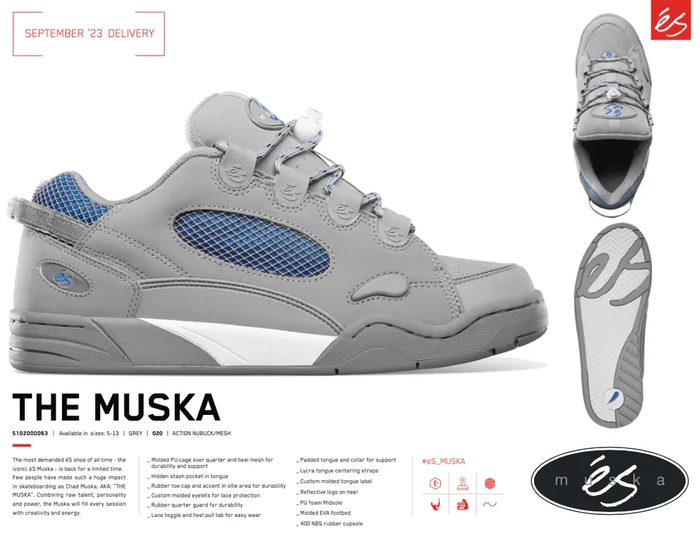 s Muska Shoe - Grey Unbeatable performance