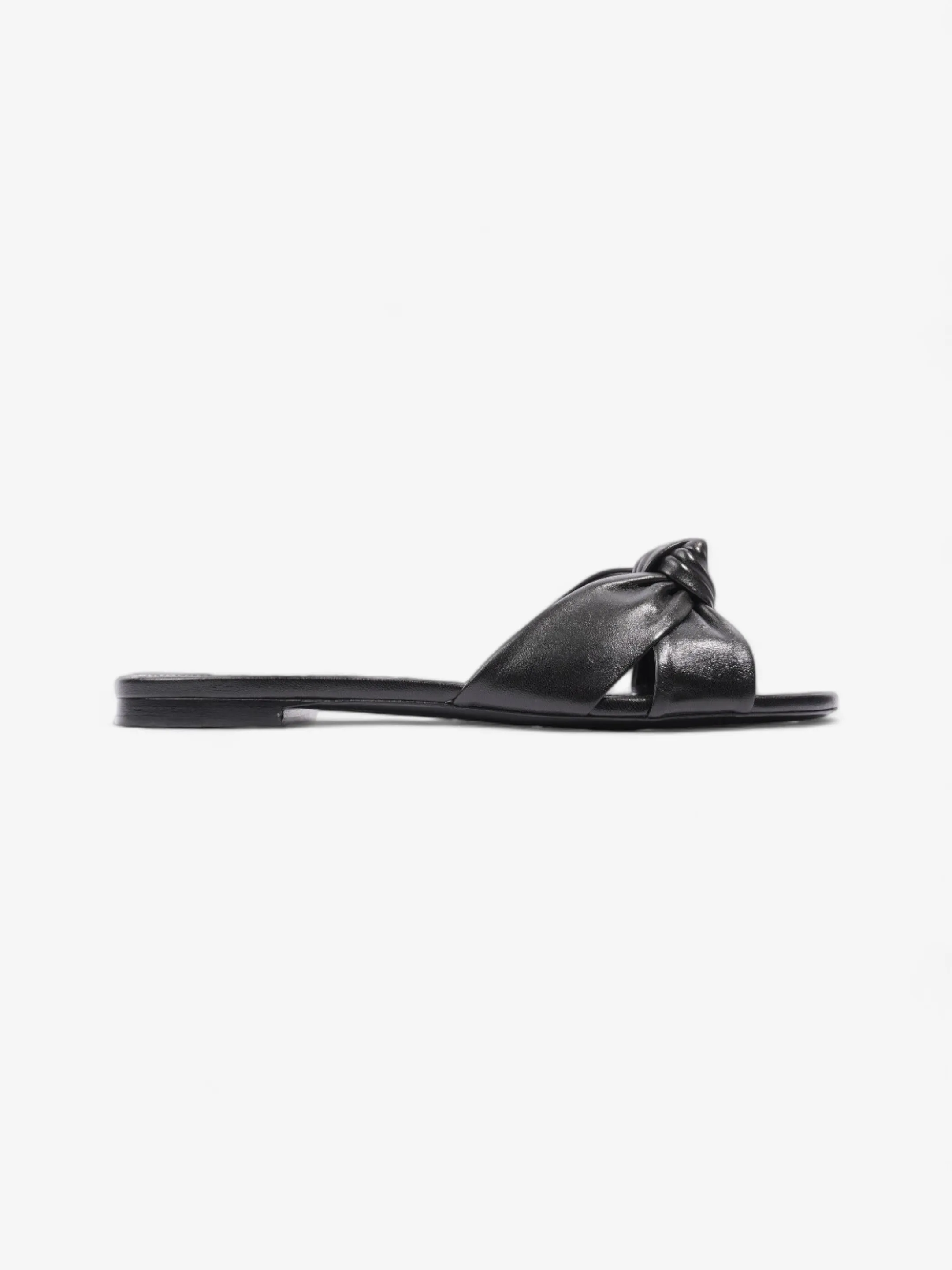 Saint Laurent Bianca Sandals Black Leather EU 39 UK 6 All-Weather Wear